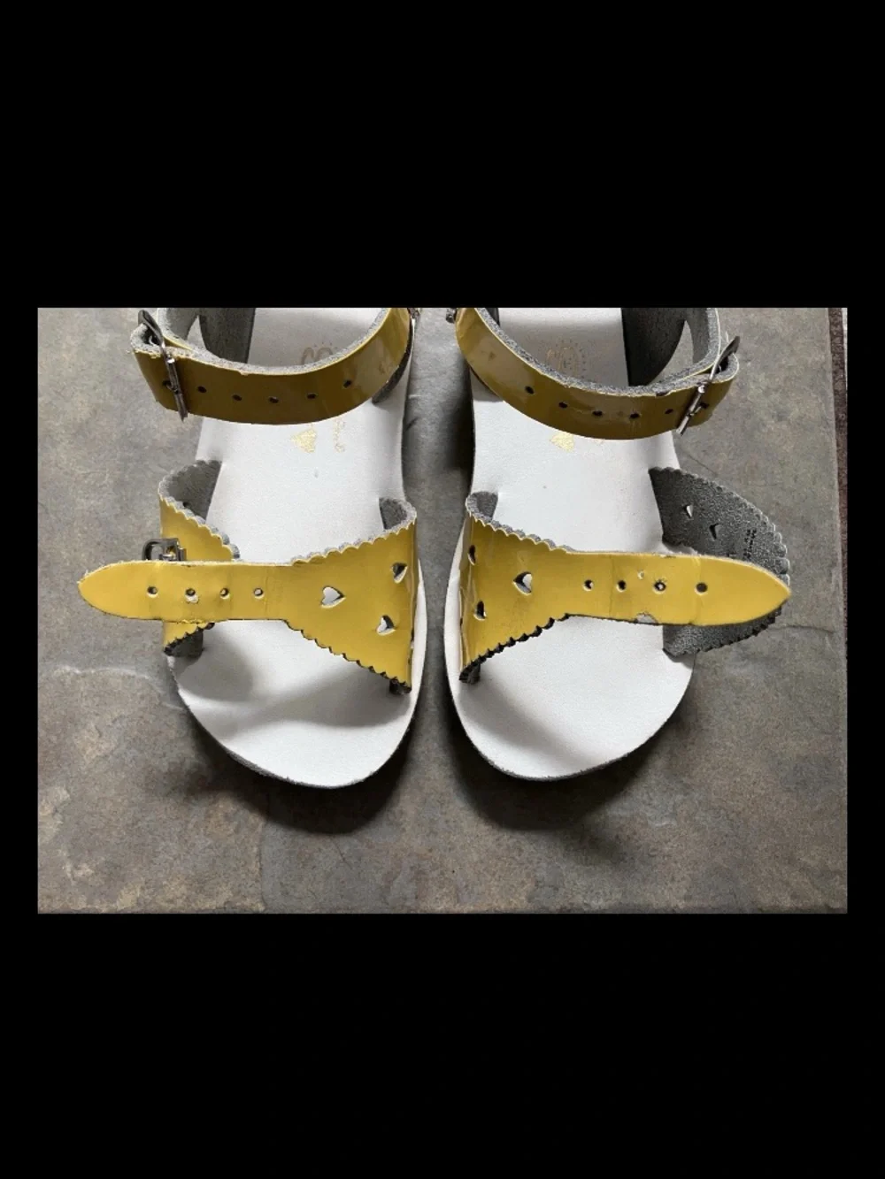 Salt Water Sweetheart Sandals Toddler Size 9 Shiny Yellow